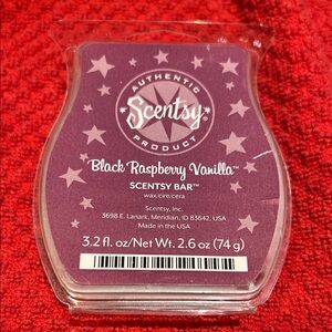 Scentsy Black Raspberry Vanilla Wax Bar - Rich Purple NIB